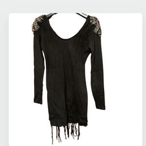 Miss Me embellished fringe tunic